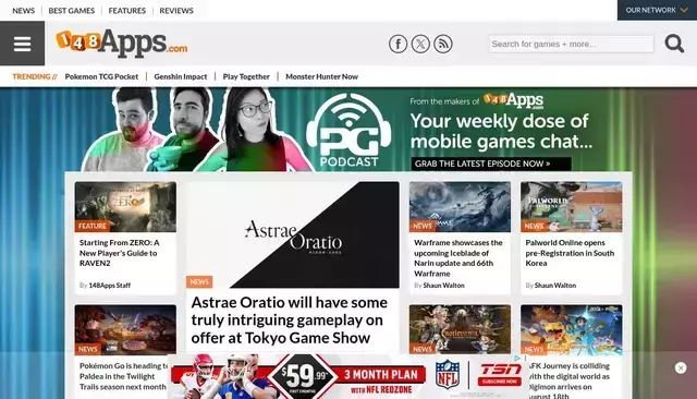 148apps.com homepage screenshot