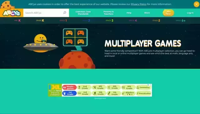 abcya.com homepage screenshot