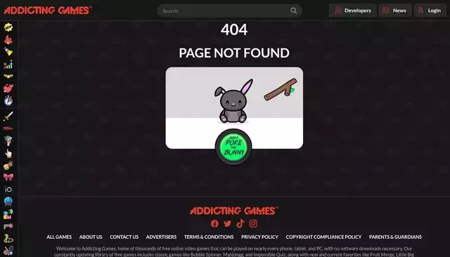 addictinggames.com homepage screenshot