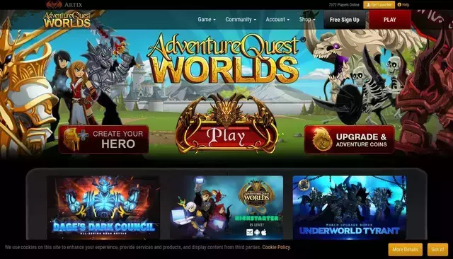 aq.com homepage screenshot
