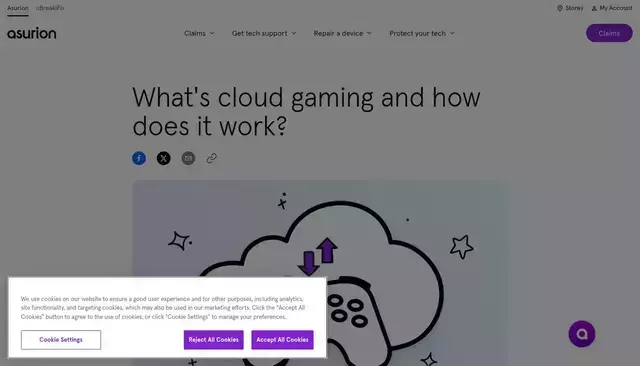 asurion.com homepage screenshot