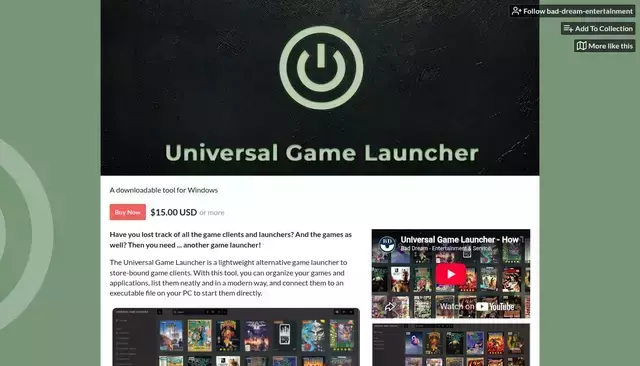 bad-dream-entertainment.itch.io homepage screenshot