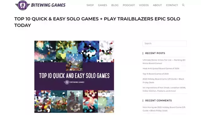 bitewinggames.com homepage screenshot