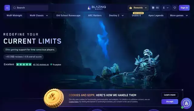 blazingboost.com homepage screenshot