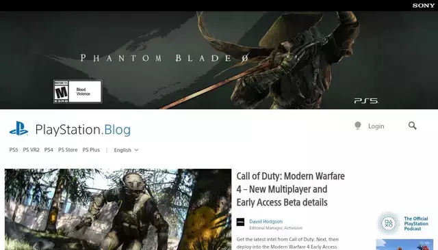 blog.playstation.com homepage screenshot