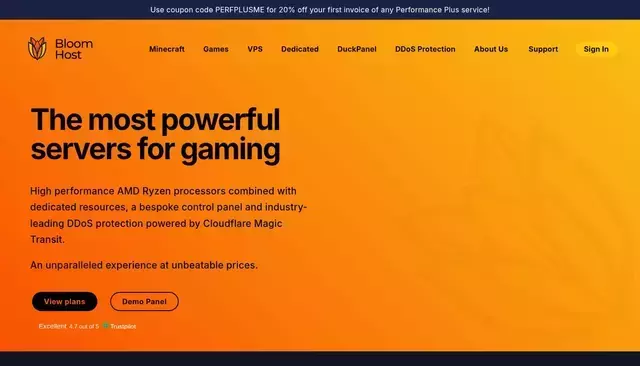 bloom.host homepage screenshot