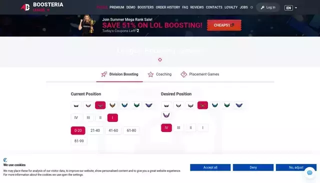 boosteria.org homepage screenshot