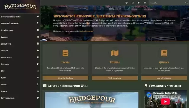 bridgepour.com homepage screenshot