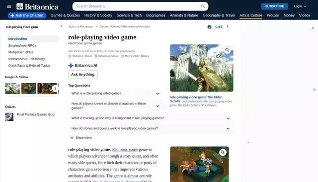 britannica.com homepage screenshot