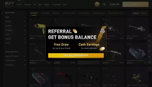 buff.market homepage screenshot