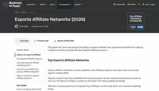 Business Of Apps Esports Affiliate Networks (2026) - Business of Apps