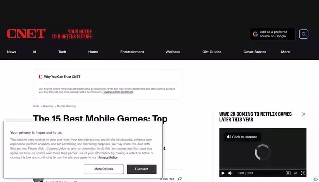 cnet.com homepage screenshot