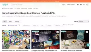Crate Joy Board Game Subscription Boxes | Puzzles, RPGs & Comics
