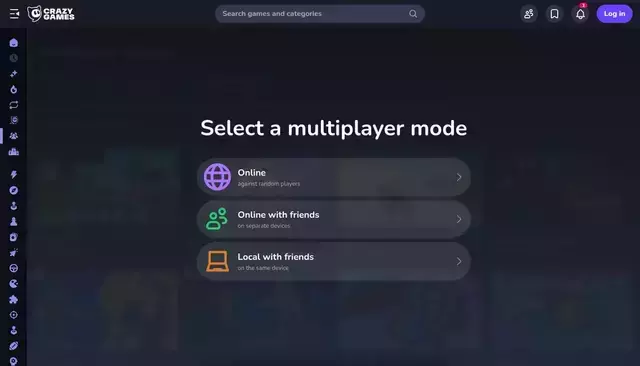 crazygames.com homepage screenshot