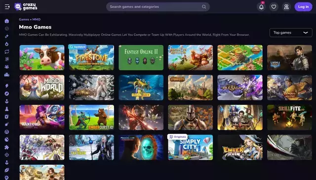 crazygames.com homepage screenshot