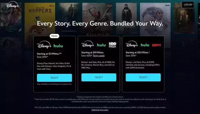 disneyplus.com homepage screenshot