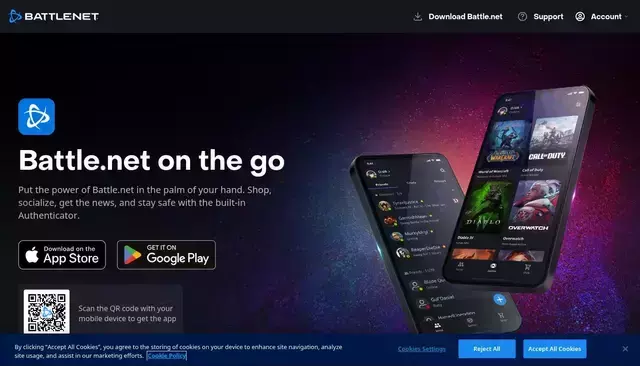 download.battle.net homepage screenshot