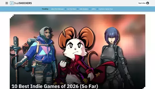 dualshockers.com homepage screenshot