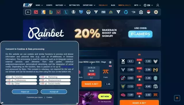egamersworld.com homepage screenshot