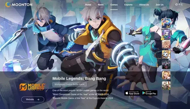 en.moonton.com homepage screenshot