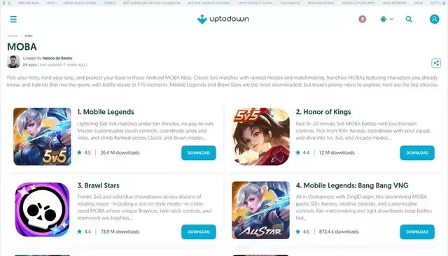 en.uptodown.com homepage screenshot