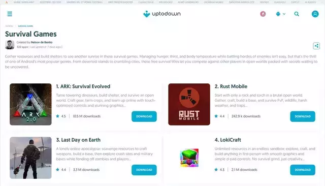 en.uptodown.com homepage screenshot