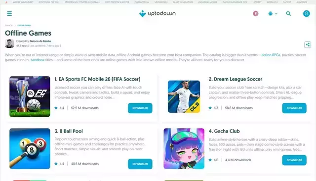en.uptodown.com homepage screenshot