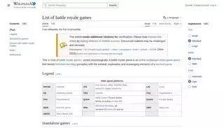 Wikipedia List of battle royale games - Wikipedia