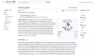 Wikipedia Survival game - Wikipedia