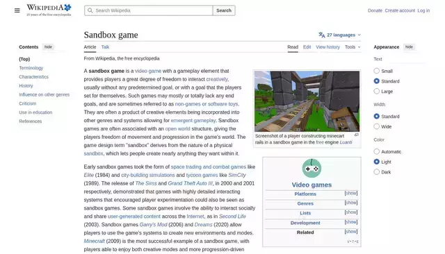 en.wikipedia.org homepage screenshot
