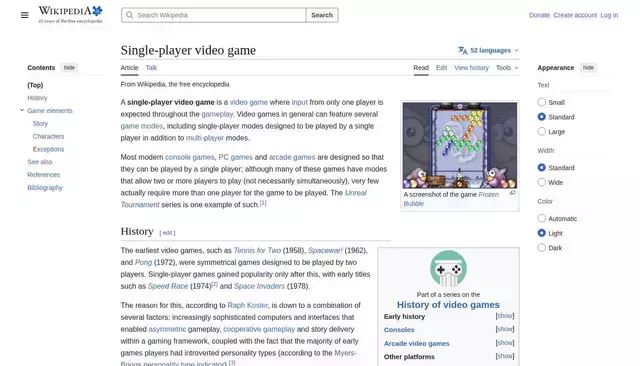 en.wikipedia.org homepage screenshot