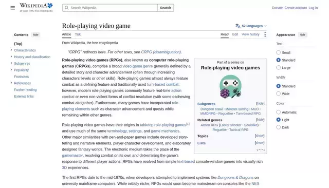 en.wikipedia.org homepage screenshot