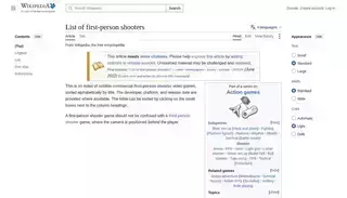 Wikipedia List of first-person shooters - Wikipedia