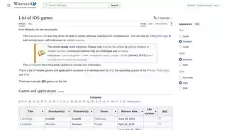 Wikipedia List of iOS games - Wikipedia