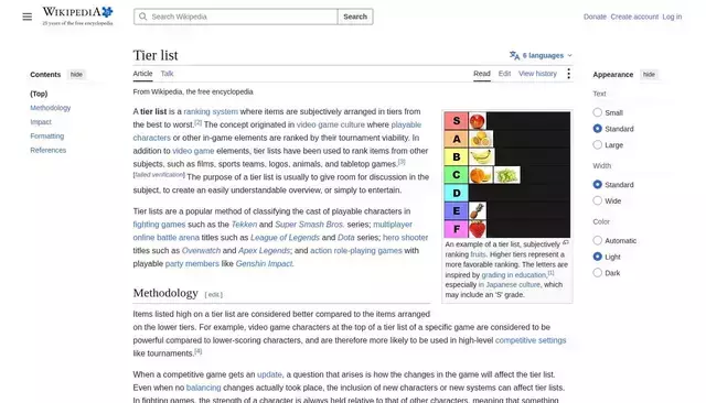 en.wikipedia.org homepage screenshot