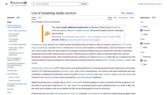 en.wikipedia.org homepage screenshot