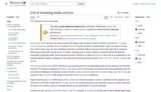 Wikipedia List of streaming media services - Wikipedia