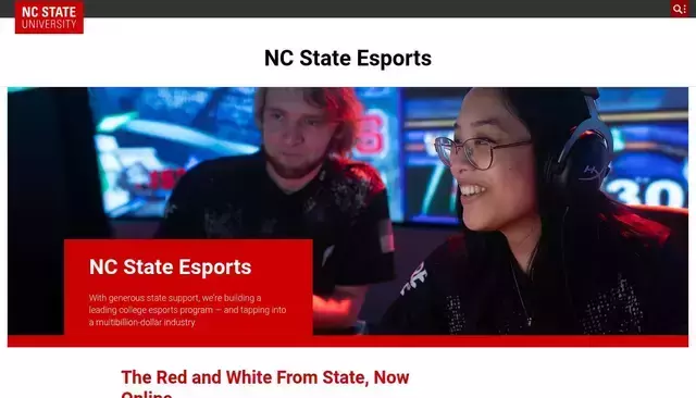 esports.ncsu.edu homepage screenshot