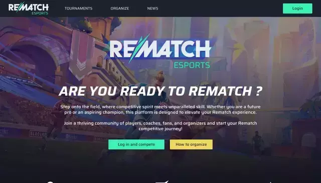 esports.playrematch.com homepage screenshot