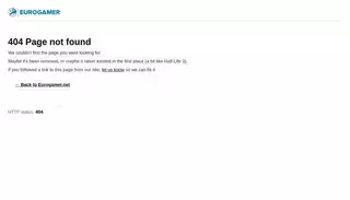 Eurogamer 404 Page not found