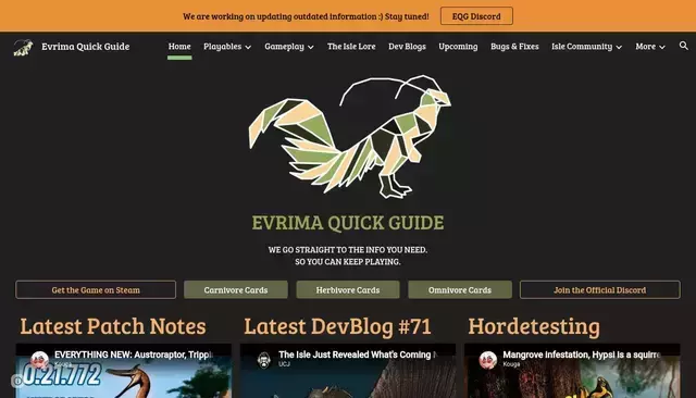 evrimaquickguide.com homepage screenshot