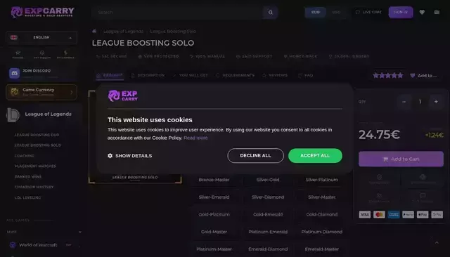 expcarry.com homepage screenshot