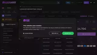 Exp Carry League Boosting Solo – Professional ELO Rank Service