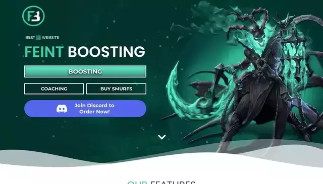 feintboosting.com homepage screenshot