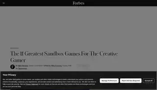 Forbes The 11 Greatest Sandbox Games For The Creative Gamer