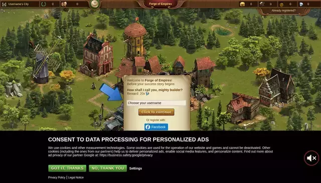 forgeofempires.com homepage screenshot