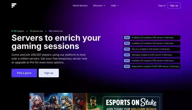 fshost.me homepage screenshot