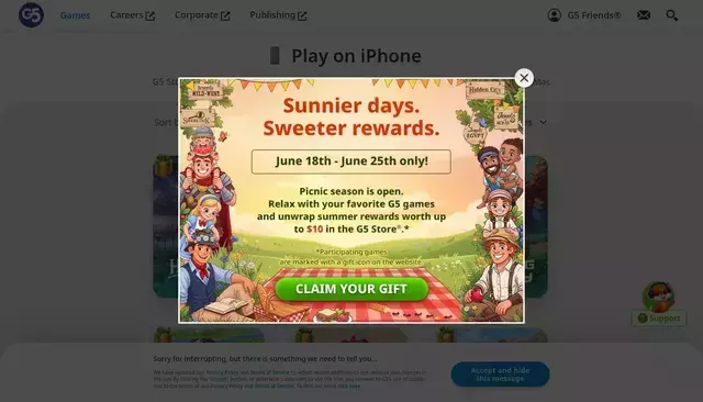 g5.com homepage screenshot