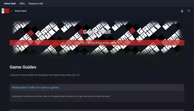 game-vault.net homepage screenshot