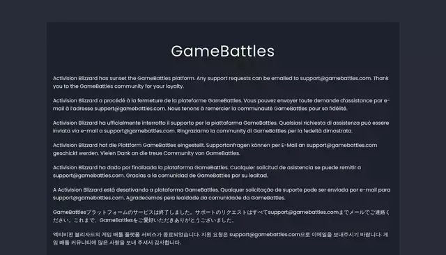 gamebattles.majorleaguegaming.com homepage screenshot